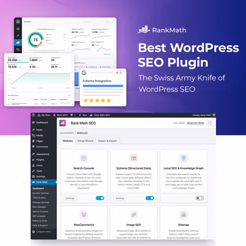 Rank Math Pro SEO Plugin dashboard preview